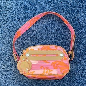 Pink and Orange Kipling Purse NWOT
